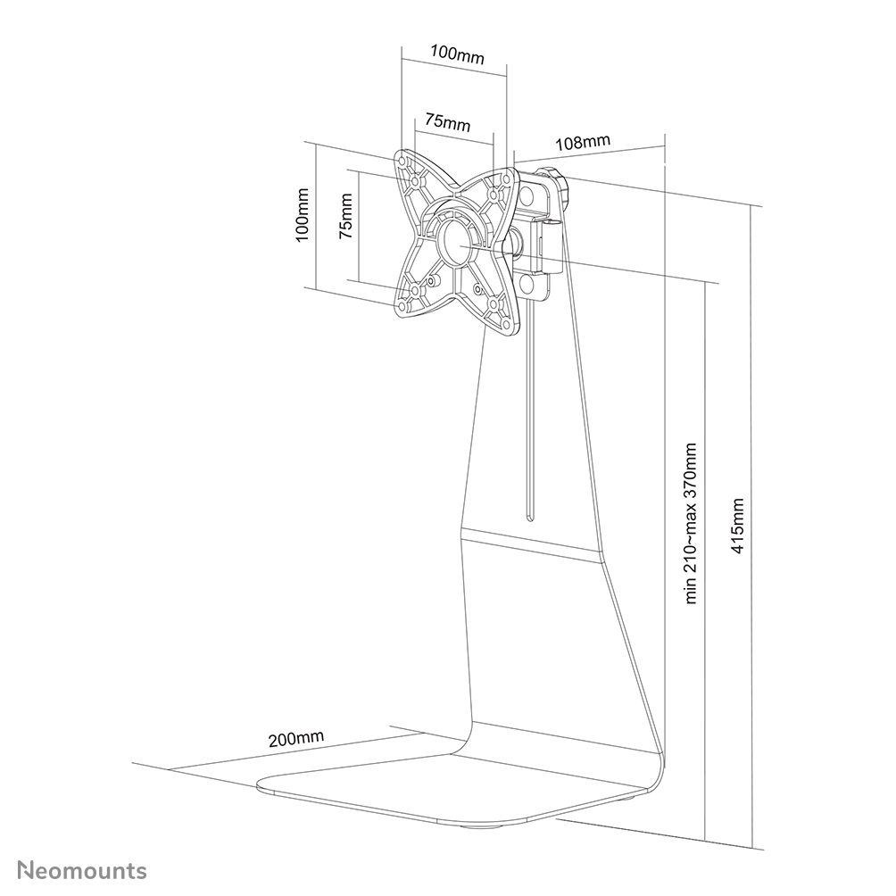 Supporto da scrivania Neomounts by Newstar per monitor